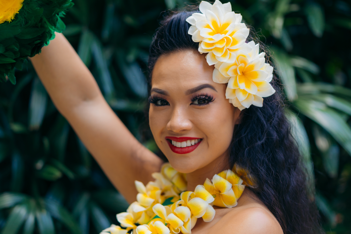 a person holding a flower